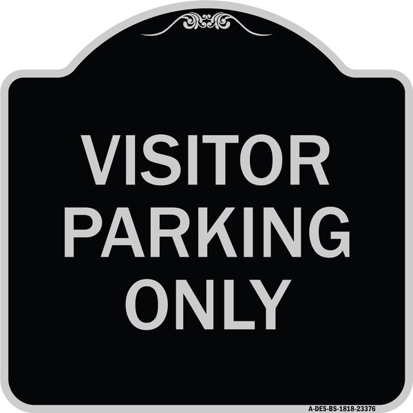 Parking Reserved Visitor Parking Heavy-Gauge Aluminum Architectural Sign, 18" x 18", BS-1818-23376